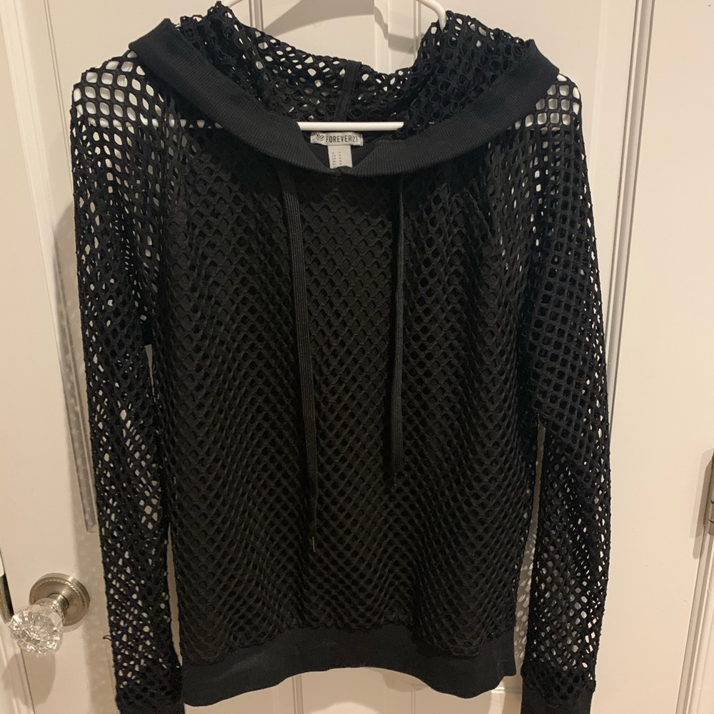 black mesh shirt